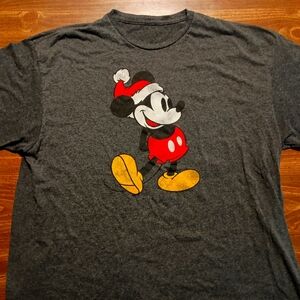 MICKEY MOUSE SANTA T-SHIRT - 2XL // Disney Christmas Xmas Tee Shirt Holiday